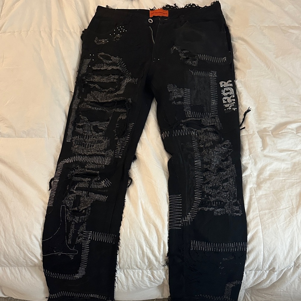 Stylish Black Distressed Men Jeans